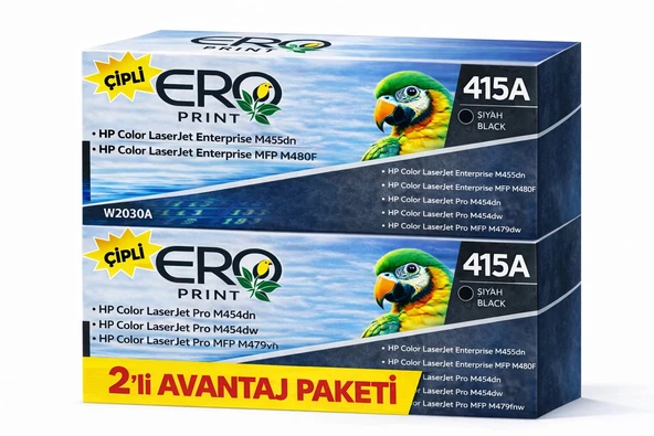 HP Color LaserJet Pro MFP M479fdw Muadil Toner - 2400 Sayfalık Çipli Siyah Toner - 2'li Avantaj Paket ürün görseli 1