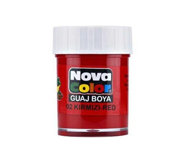 Nova Color Guaj Boya Kırmızı Şişe - 4 adet ürün görseli 1