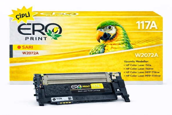 HP 117A - W2072A Çipli Sarı Muadil Toner ürün görseli 1