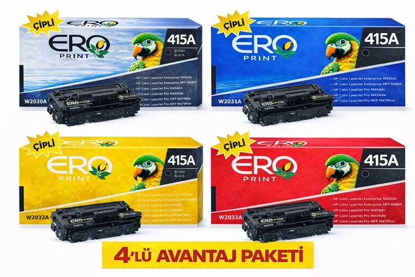 HP Color LaserJet Pro MFP M479fdw Muadil Toner - Standart Kapasiteli 4 Renk Çipli Muadil Toner ürün görseli 1