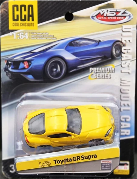 CCA Premium Series Toyota GR Supra Sarı 1/58 Model Araba ürün görseli 1
