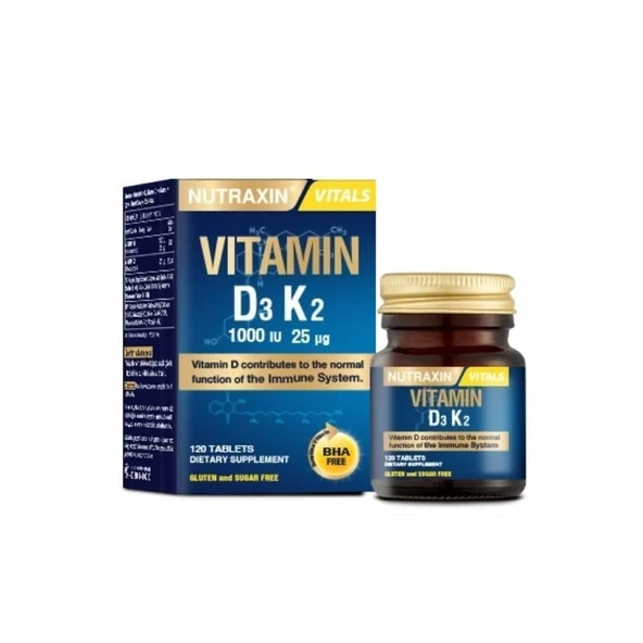 Nutraxin Vitamin D3K2 120 Tablet ürün görseli 1