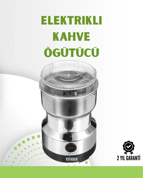 Kahve ve Baharat Değirmeni | Kompakt, Hafif, Hızlı Öğütme, Şeffaf Kapaklı, Kolay Kullanım ürün görseli 1