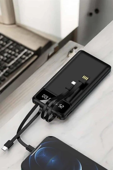 Powerbank 20.000 Mah LCD Ekran USB Lightning Type-C Uyumlu İOS ve Android ürün görseli 1