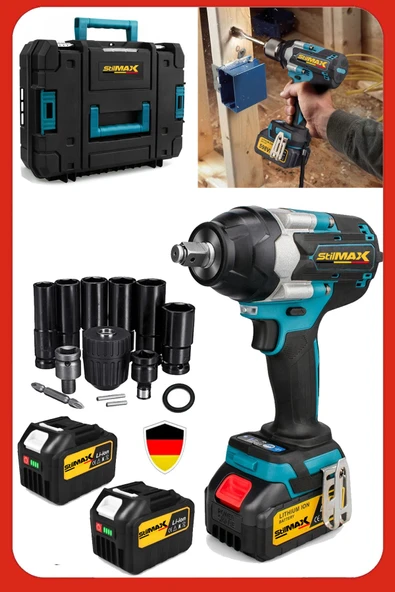 Stilmax 1500NM 15 Pilli Büyük x2 Akülü Bijon Somun Sökme Matkap Seti- 40 Parça Aksesuarlı Araç Atölye ürün görseli 1