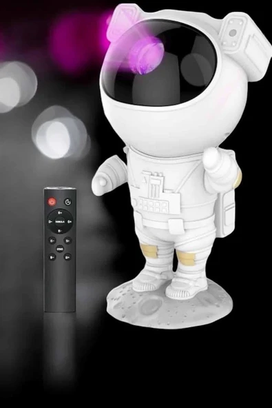 Astronot Bluetooth Hoparlör Gökyüzü Projektör Gece Lambası ürün görseli 1