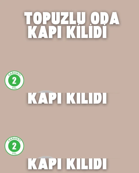 İç ve Dış Mekan Uyumlu Giriş Tipi Topuzlu Kilit ürün görseli 1