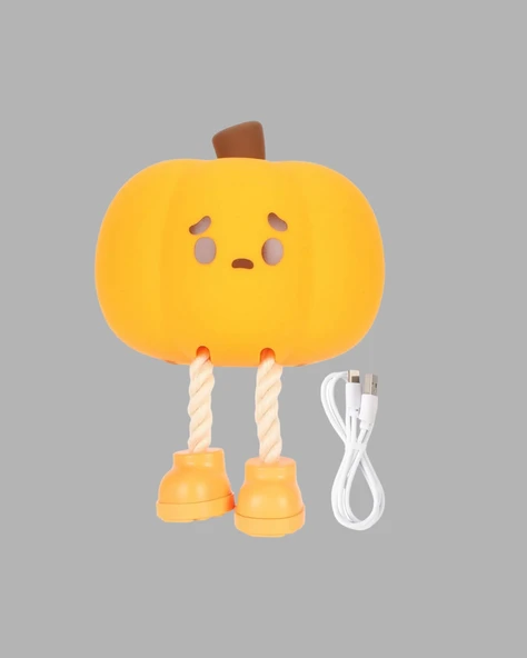 Pumpkin LED Gece Lambası Üç Kademeli Işık Ayarlı - Resim 2