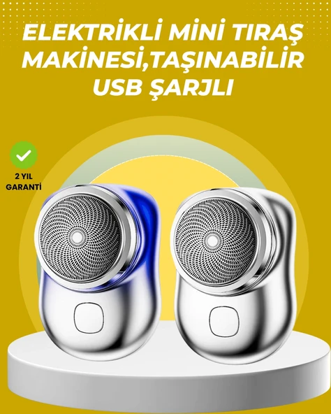 Taşınabilir, cep boyunda, şarjlı elektrikli tıraş makinesi ürün görseli 1