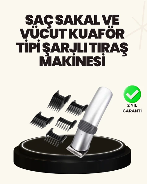 Şarjlı ve Kablosuz Tıraş Makinesi – Her Yerde Rahat Kullanım ürün görseli 1