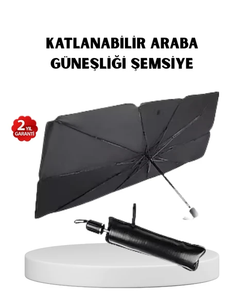 Katlanabilir Ön Cam Güneşliği Şemsiye – Her Araca Uygun Isı ve Işık Koruması ürün görseli 1