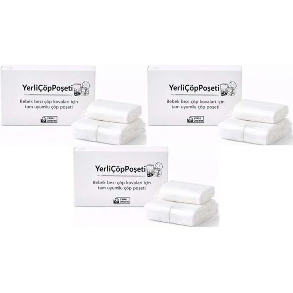 Mandaş Tommee Tippee Twist & Click Çöp Poşeti Tam Uyumlu Yerli (3 Lü Yedek Set) KOVASIZ (3 Lü Set) ürün görseli 1