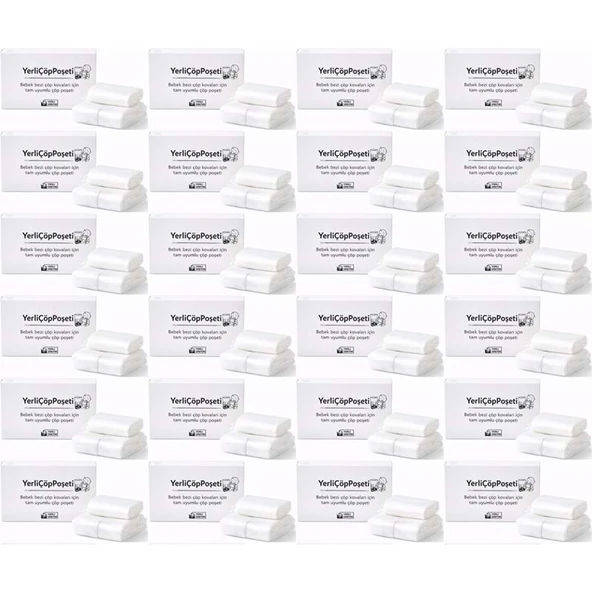 Mandaş Tommee Tippee Twist & Click Çöp Poşeti Tam Uyumlu Yerli (3 Lü Yedek Set) KOVASIZ (24 Lü Set) ürün görseli 1