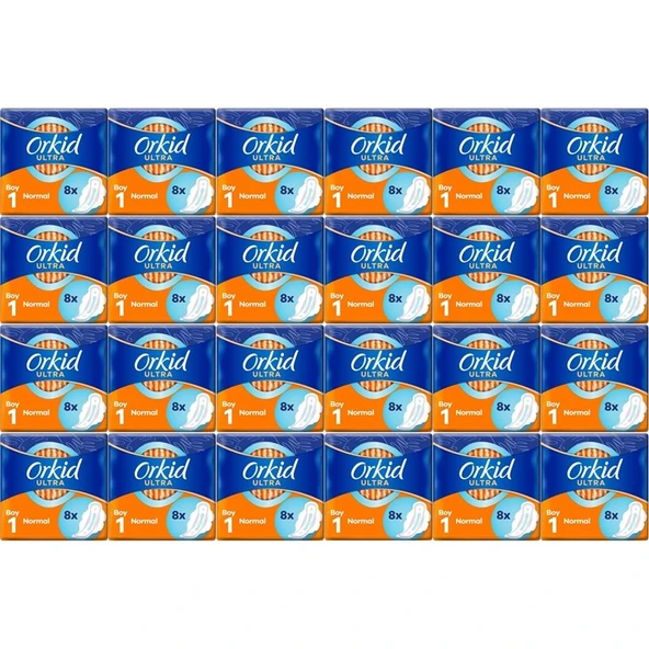 Orkid Hijyenik Ped Ultra Extra Normal 192 Adet Standart Pk (24PK*8) ürün görseli 1