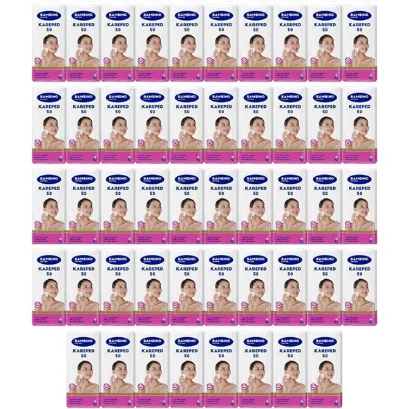 Bambino Cotton Kare Makyaj ve Bebek Temizleme Pamuğu 2400 Adet (Kare En-Boy 7CM) (48PK*50) ürün görseli 1