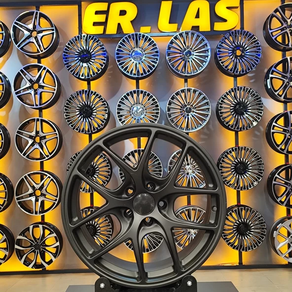 4 Adet R1-229 9*18 5*112 ET40 73,1 MAT BLACK JANT (Takım) ürün görseli 1