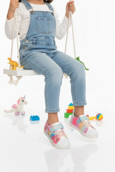Renkli Desenli Cırtlı Kız Çocuk Sneaker ürün görseli 1