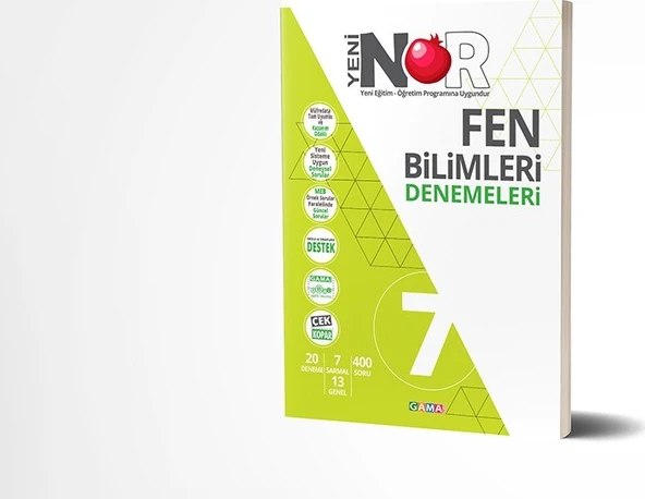 Gama Yayınları 7. Sınıf Fen Bilimleri 20'Li Deneme ürün görseli 1