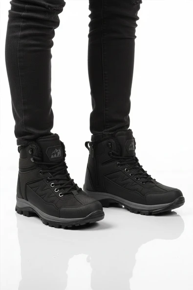 Siyah İçi Kürklü Unisex Outdoor Bot ürün görseli 1