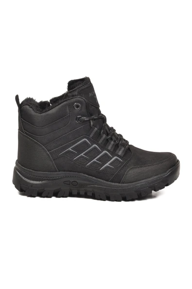 Siyah Suni Deri Erkek Outdoor Bot - Resim 2