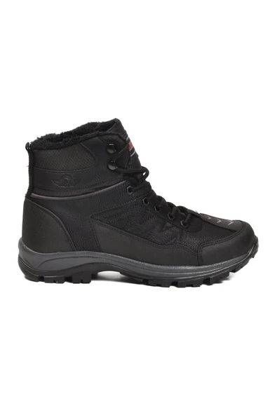 Siyah Kroko İçi Kürklü Erkek Outdoor Bot ürün görseli 1
