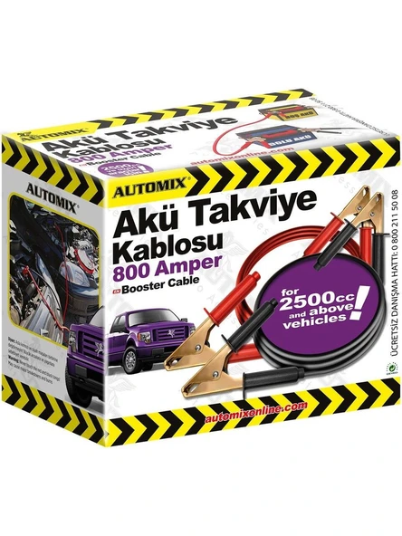 Automix Akü Takviye Kablosu 800 Amp Kutulu ürün görseli 1