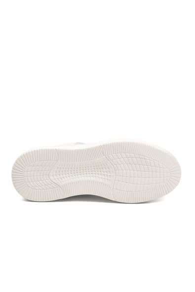 Beyaz Bağcıklı Unisex Sneaker - Resim 5