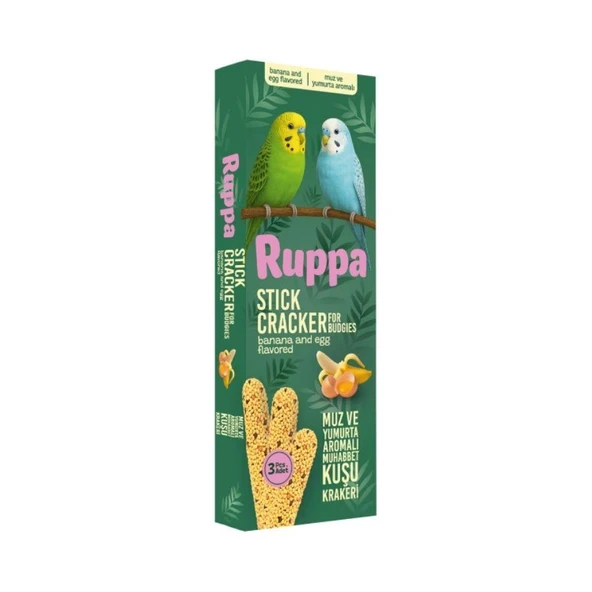 Ruppa Muz Aromalı Muhabbet Kuşu Krakeri 3'lü ürün görseli 1