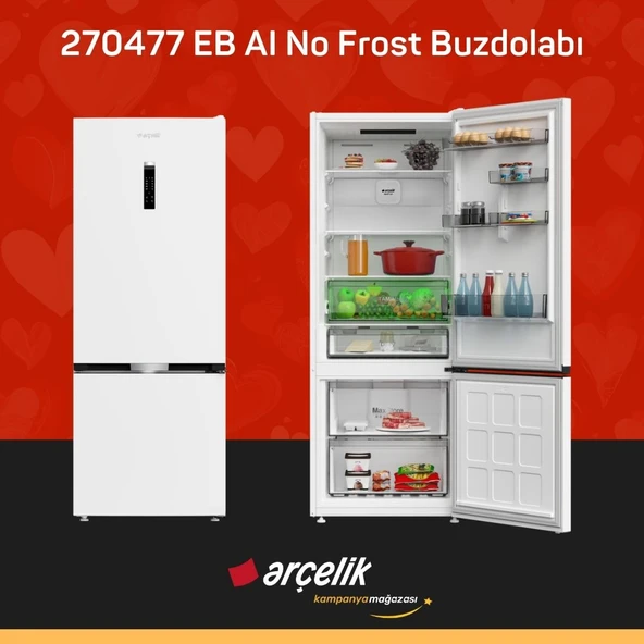 ARÇELİK 270477 EB AI Alttan Donduruculu Buzdolabı ürün görseli 1