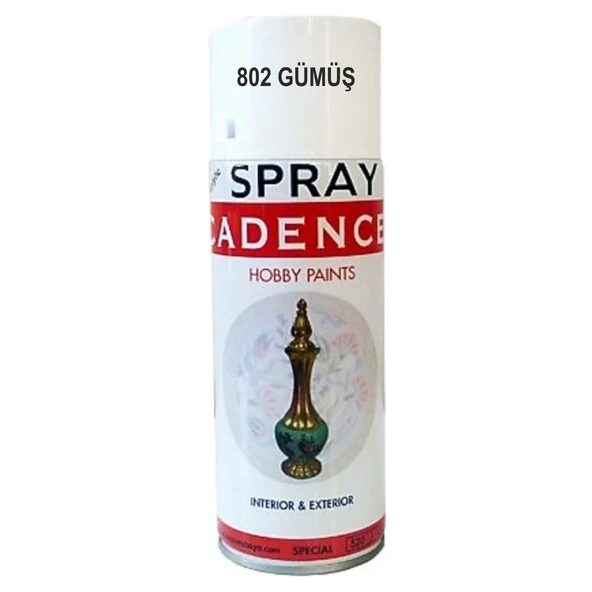 Cadence 802 Gümüş Parlak Sprey Vernik 400ml Sprey Boya ürün görseli 1