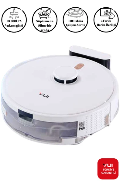 RS16 Akıllı Robot Vacuum & Mop Süpürge Beyaz (YUI TÜRKİYE GARANTİLİ) ürün görseli 1