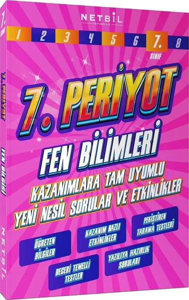 Netbil Yayınları 7. Sınıf Fen Bilimleri Periyot Etkinlikli Soru Bankası ürün görseli 1
