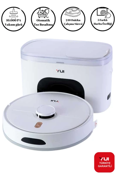 RS16 Pro Akıllı Robot Vacuum & Mop Süpürge Otomatik Toz Boşaltma Beyaz (YUI TÜRKİYE GARANTİLİ) ürün görseli 1