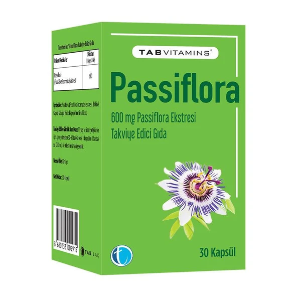 TabVitamins Passiflora 30 Kapsül ürün görseli 1