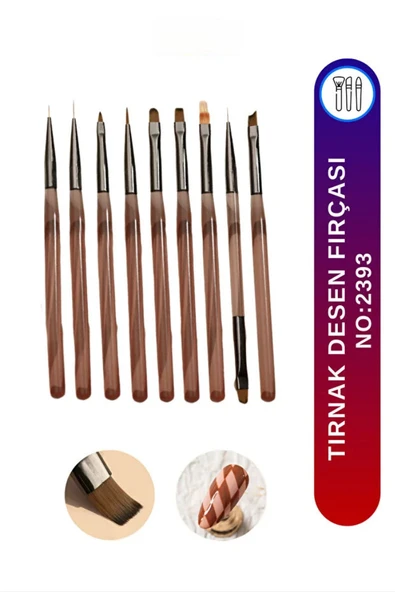 Fontenay Tırnak Desen Fırçası Nail Art Fırça Tırnak Süsleme Fırça Seti No:2393 ürün görseli 1