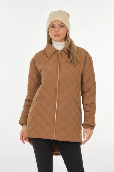 Doop Oversize Kapitone Midi Kaban - Günlük Şıklık, Sıcak ve Rahat ürün görseli 1