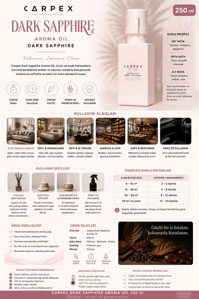 Carpex Dark Sapphire Aroma Oil 250 ml ürün görseli 1