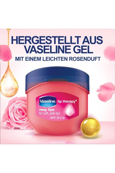 Vaseline Rosy Lip Therapy 0.25oz - Resim 4