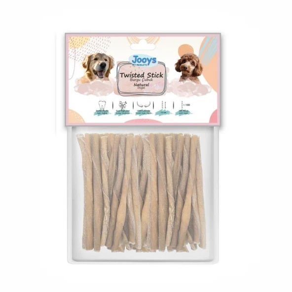 Jooys Naturel Burgu Çubuk Köpek Ödül Kemiği 100'lü ürün görseli 1