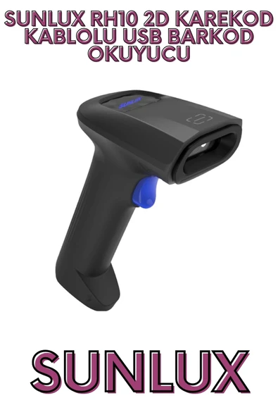SUNLUX RH10 2D KAREKOD KABLOLU USB BARKOD OKUYUCU ürün görseli 1