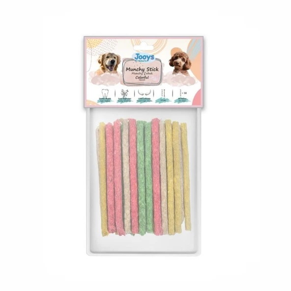 Jooys Renkli Munchy Çubuk Köpek Ödül Kemiği 50'li ürün görseli 1