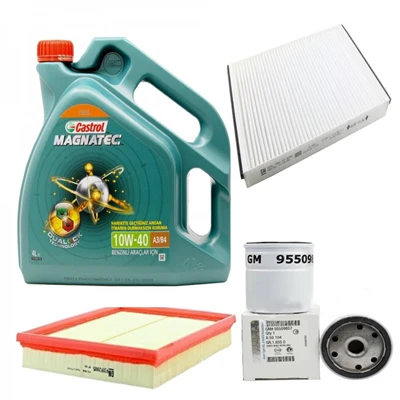Opel Astra G 1.4 /1.6 Periyodik Bakım Seti Bujisiz Polen Geniş Tip (Castrol 10W40 Yağlı) ürün görseli 1