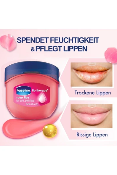 Vaseline Rosy Lip Therapy 0.25oz - Resim 6