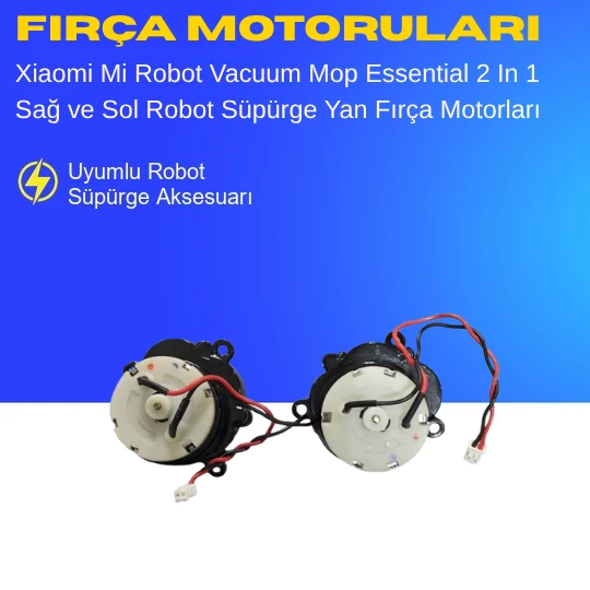 Xiaomi Mi Robot Vacuum Mop Essential 2 In 1 Akıllı Robot Süpürge Sağ Sol Fırça Motorları – Yedek Parça ürün görseli 1