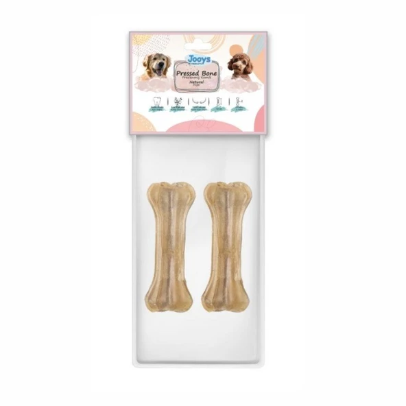 Jooys Naturel Pres Köpek Ödül Kemiği 12 cm 2'li ürün görseli 1