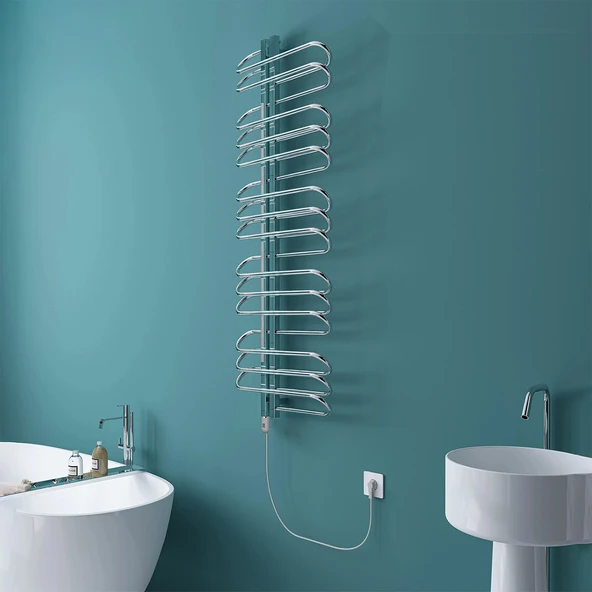 1500x500mm Elektrikli On-Off Butonlu Fişli Paslanmaz Çelik Parlak Havlupan Sağ Kol Bloom ürün görseli 1