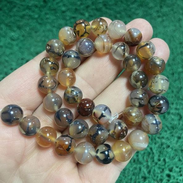Küre Kahve Akik Taşı 10 MM ürün görseli 1