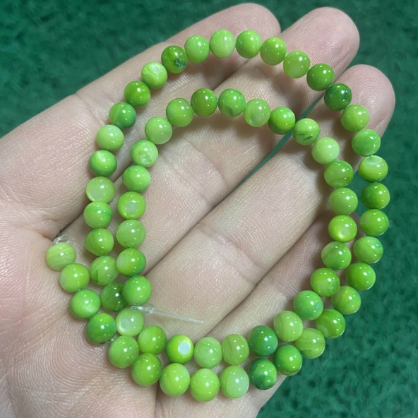 Küre Yeşil Sedef Taşı 6 MM ürün görseli 1