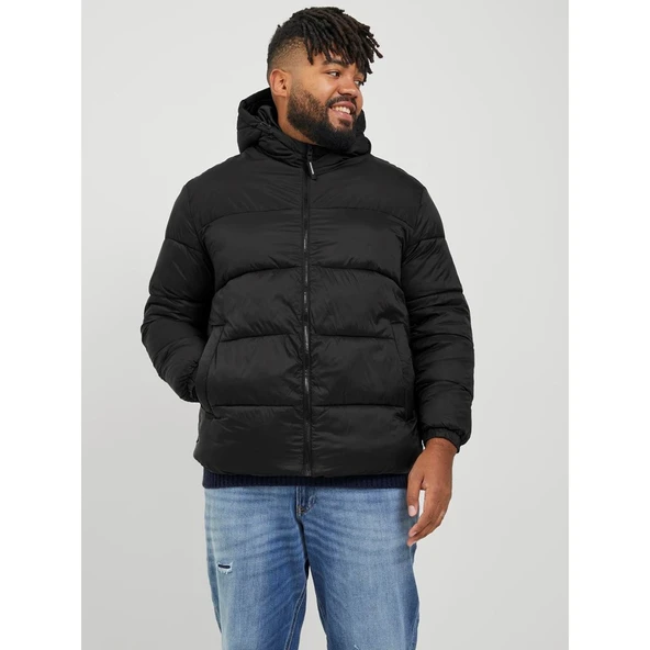 Jack&Jones Oversize Kapüşonlu Erkek Kışlık Mont - Minimalist Tarz ürün görseli 1