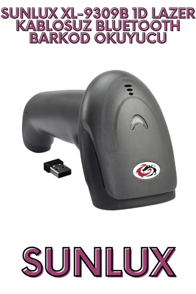 SUNLUX XL-9309B 1D LAZER KABLOSUZ BLUETOOTH BARKOD OKUYUCU ürün görseli 1